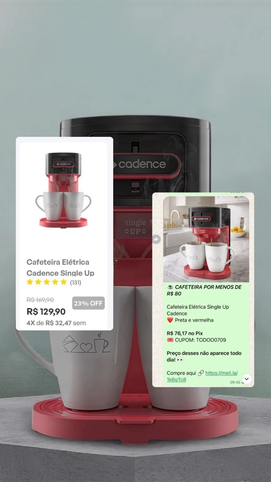 Comparação de preço de cafeteira